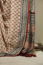 Cream HBP Cotton Saree - SRCCS3674