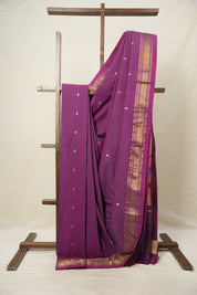Two Tone Magenta Cotton Paithani Saree - SRTTMCPS657