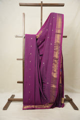 Two Tone Magenta Cotton Paithani Saree - SRTTMCPS657