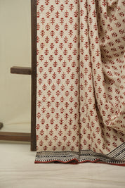 Cream HBP Cotton Saree - SRCCS3674