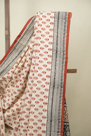 Cream HBP Cotton Saree - SRCCS3674