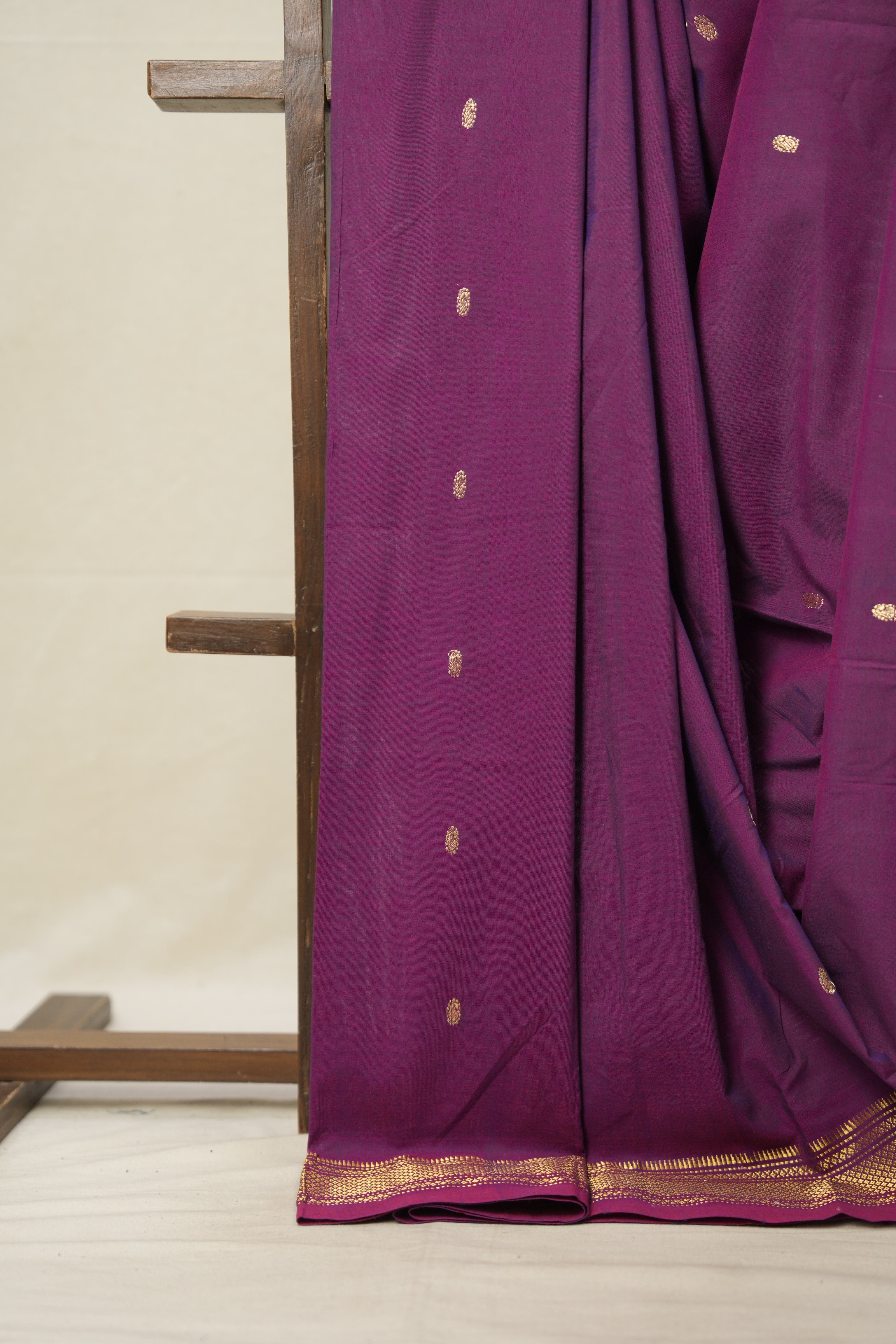 Two Tone Magenta Cotton Paithani Saree - SRTTMCPS657