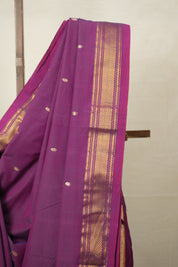 Two Tone Magenta Cotton Paithani Saree - SRTTMCPS657