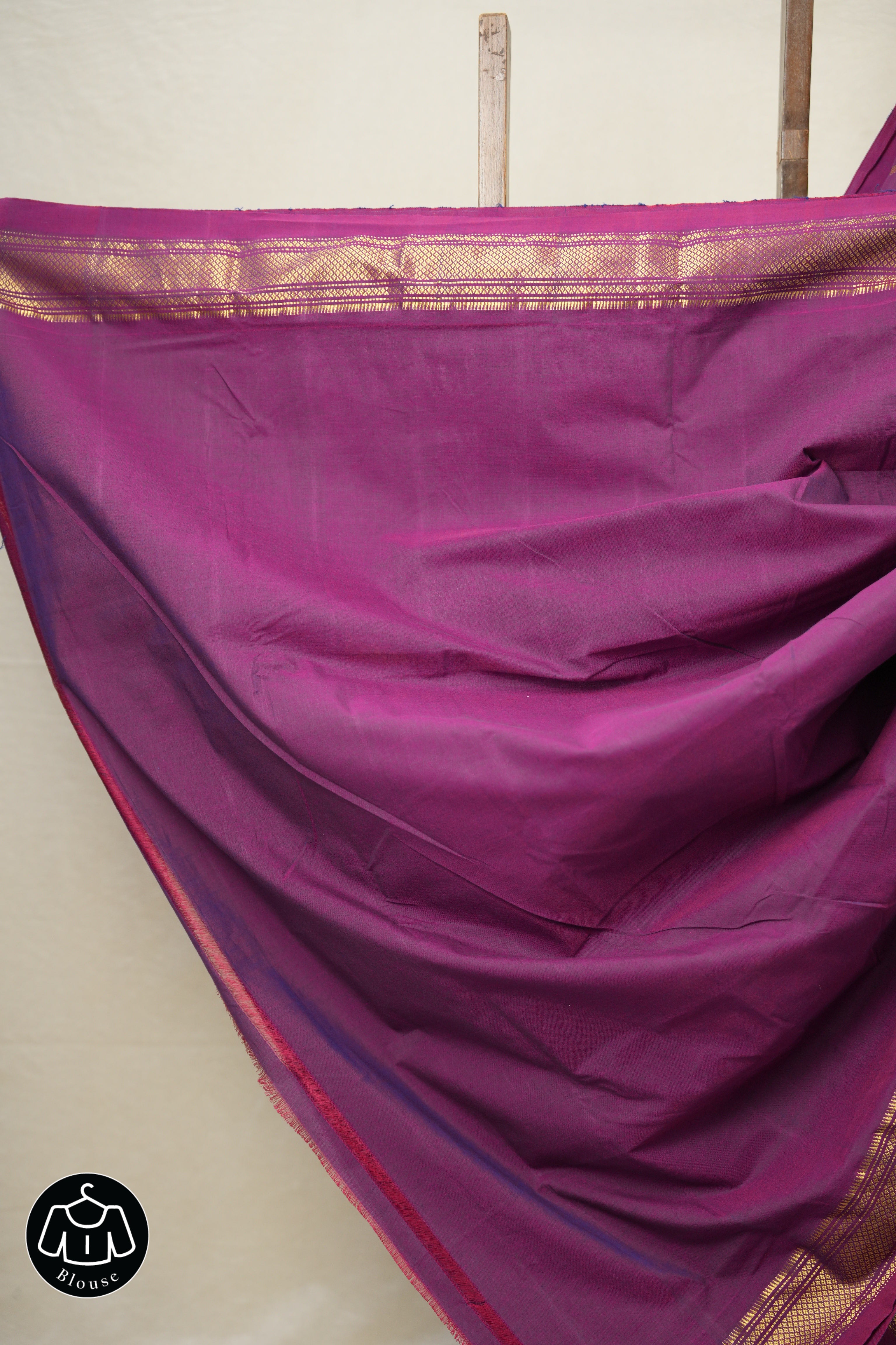 Two Tone Magenta Cotton Paithani Saree - SRTTMCPS657