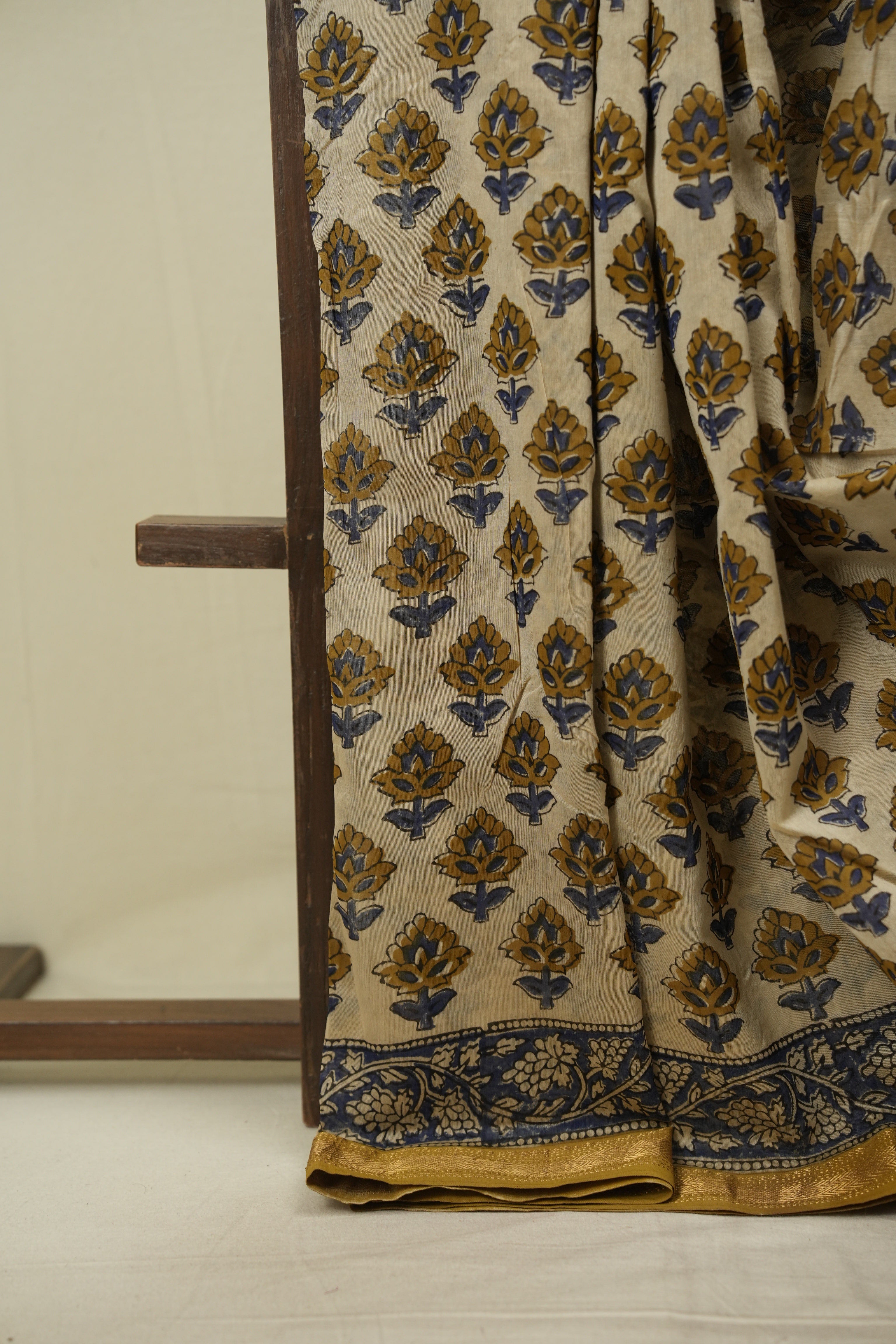 Cream HBP Cotton Silk Saree With Chanderi Border - SRCCSS1763