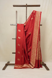 Red Banarasi Silk Saree - SRRBSS733
