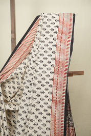 Cream HBP Cotton Saree - SRCCS3675
