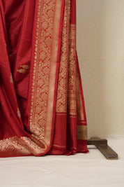 Red Banarasi Silk Saree - SRRBSS733