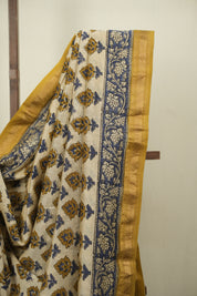 Cream HBP Cotton Silk Saree With Chanderi Border - SRCCSS1763