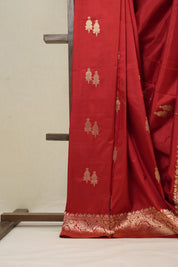 Red Banarasi Silk Saree - SRRBSS733