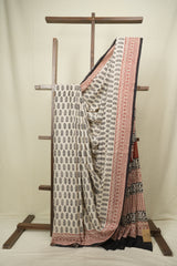 Cream HBP Cotton Saree - SRCCS3673