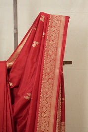 Red Banarasi Silk Saree - SRRBSS733