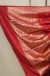 Red Banarasi Silk Saree - SRRBSS733