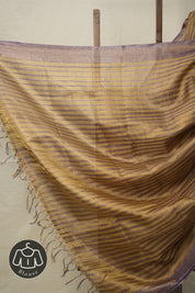Mauve Gold Tissue Tussar Silk Saree - SRMGTTSS567