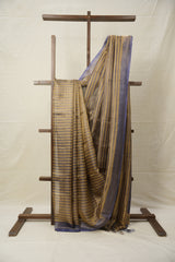 Golden Blue Tissue Tussar Silk Saree - SRGBTTSS539