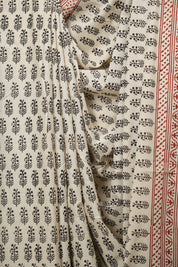 Cream HBP Cotton Saree - SRCCS3673