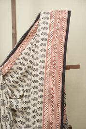 Cream HBP Cotton Saree - SRCCS3673