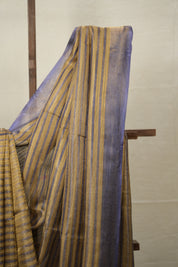 Golden Blue Tissue Tussar Silk Saree - SRGBTTSS539