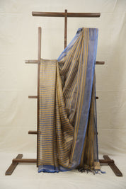 Aqua Gold Tissue Tussar Silk Saree - SRAGTTSS568