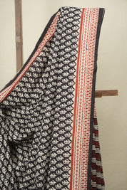 Black HBP Cotton Saree - SRBCS3671