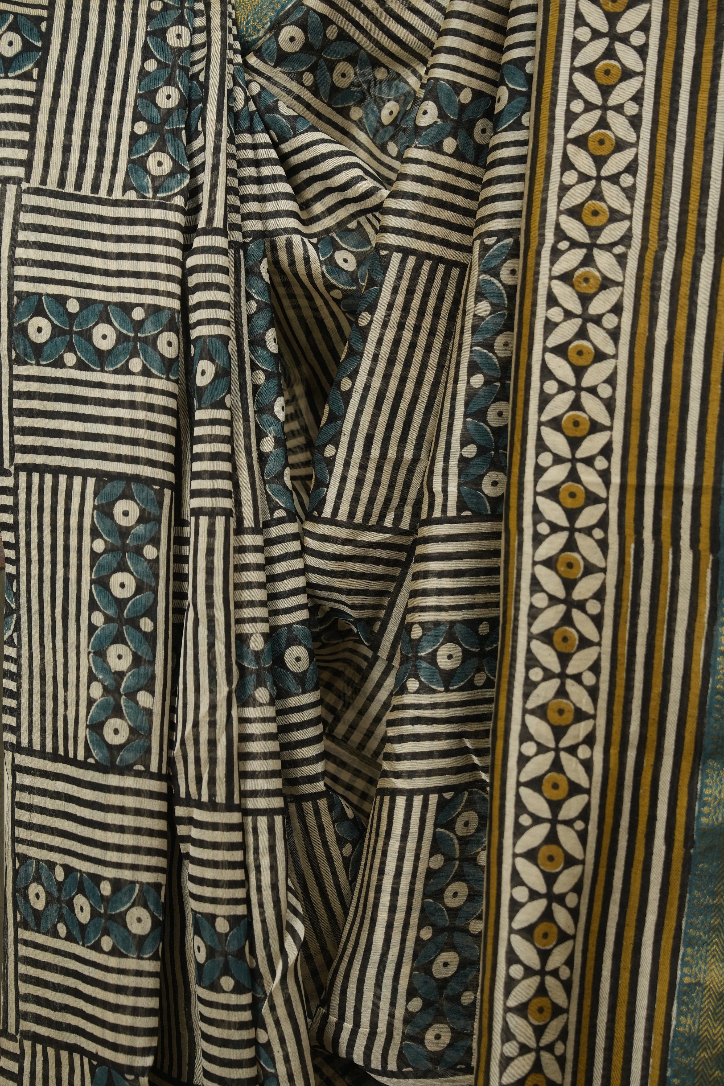 Cream HBP Cotton Silk Saree With Chanderi Border - SRCCSS1765