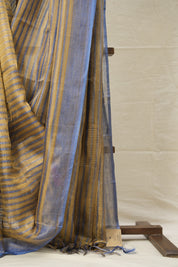 Aqua Gold Tissue Tussar Silk Saree - SRAGTTSS568