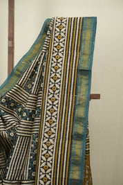 Cream HBP Cotton Silk Saree With Chanderi Border - SRCCSS1765