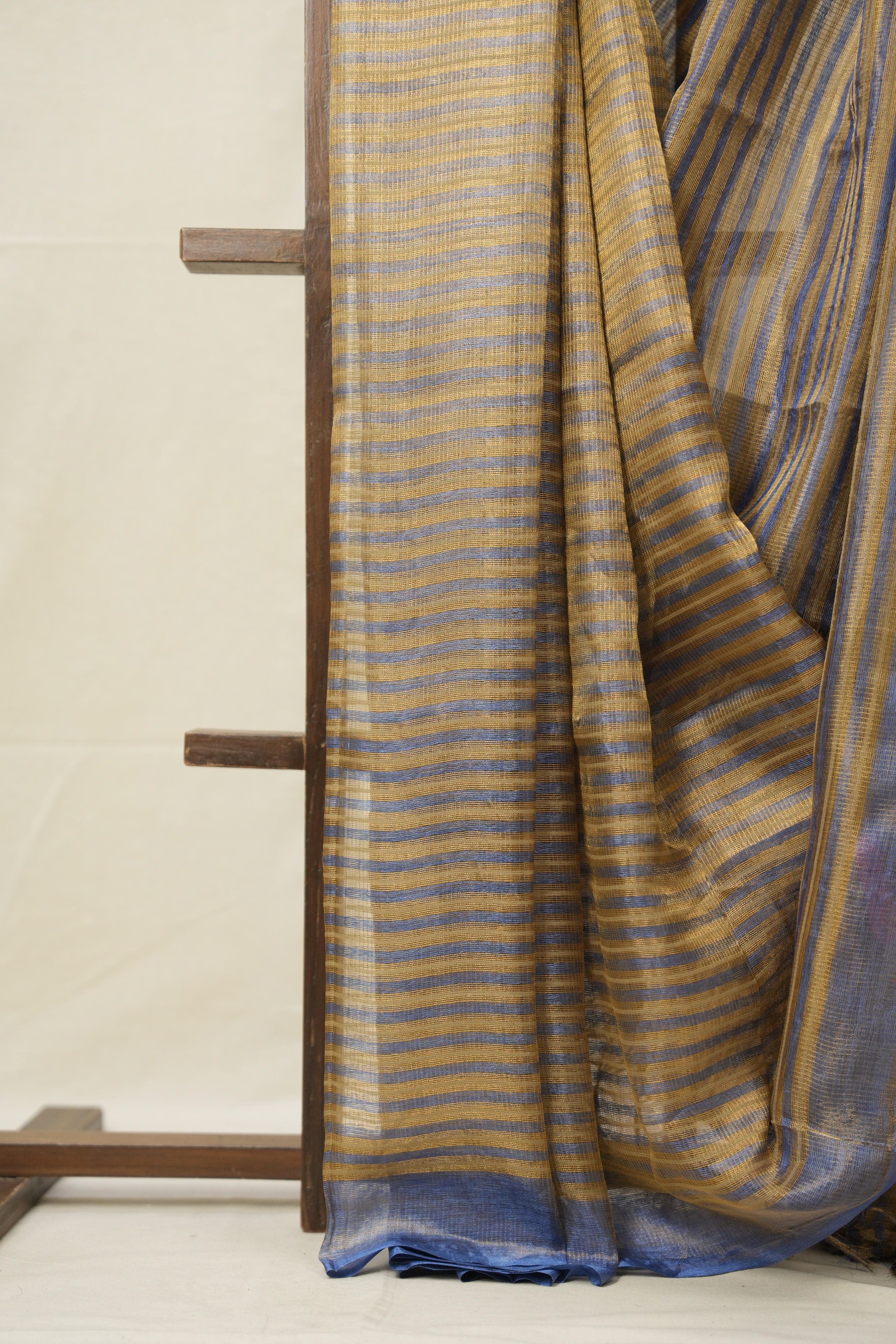 Aqua Gold Tissue Tussar Silk Saree - SRAGTTSS568