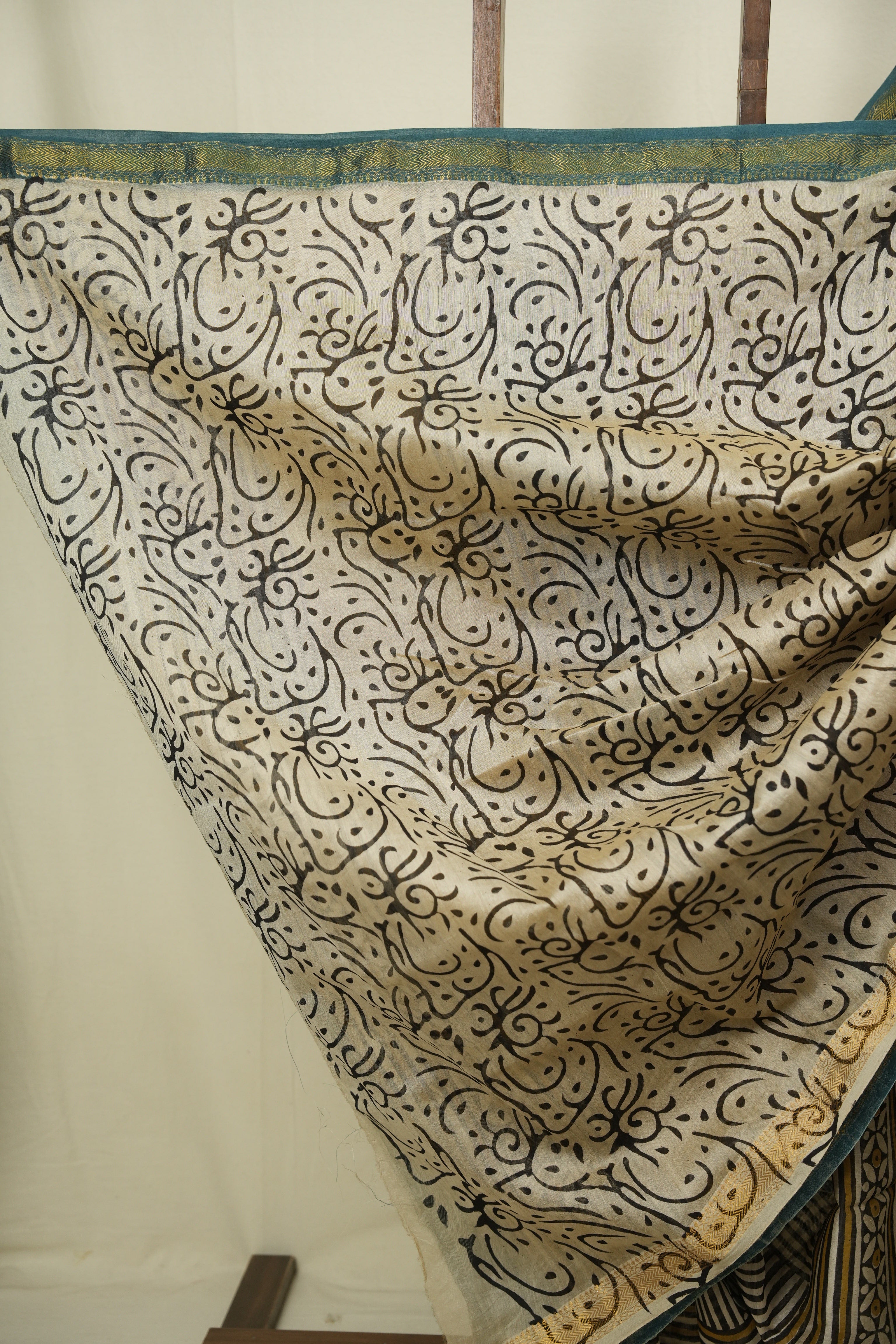 Cream HBP Cotton Silk Saree With Chanderi Border - SRCCSS1765