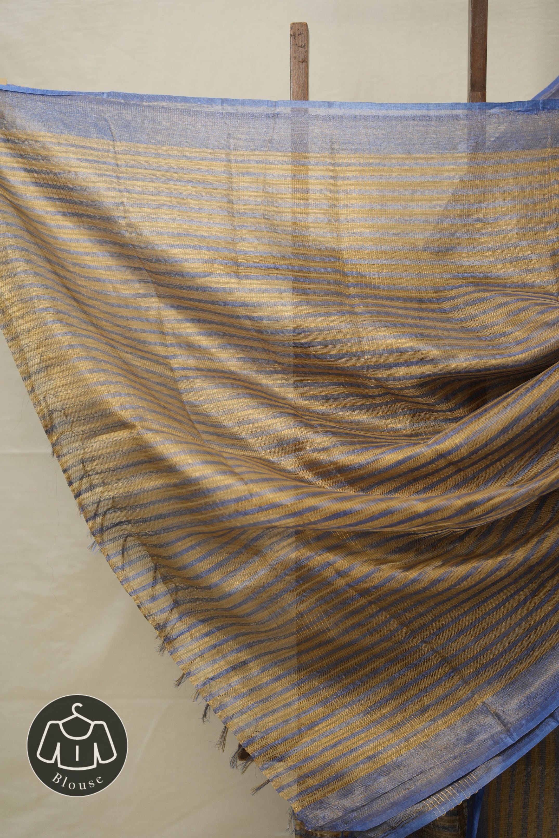 Aqua Gold Tissue Tussar Silk Saree - SRAGTTSS568