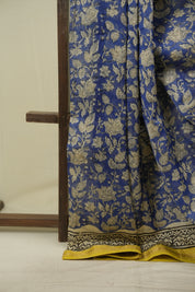 Blue HBP Cotton Silk Saree With Chanderi Border - SRBCSS1766