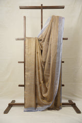 Pastel Lavender Gold Tissue Tussar Silk Saree - SRPLGTTSS569