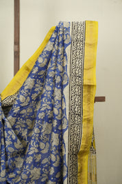Blue HBP Cotton Silk Saree With Chanderi Border - SRBCSS1766