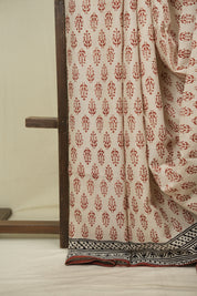 Cream HBP Cotton Saree - SRCCS3670