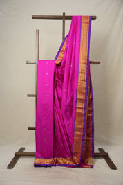 Rani Pink Silk Paithani Saree - SRRPSPS756
