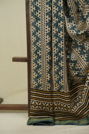 Cream HBP Cotton Silk Saree With Chanderi Border - SRCCSS1767