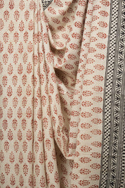 Cream HBP Cotton Saree - SRCCS3670