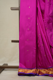 Rani Pink Silk Paithani Saree - SRRPSPS756