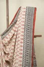 Cream HBP Cotton Saree - SRCCS3670