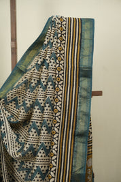 Cream HBP Cotton Silk Saree With Chanderi Border - SRCCSS1767