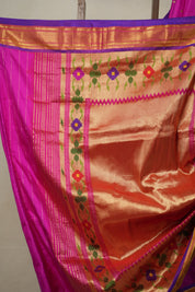 Rani Pink Silk Paithani Saree - SRRPSPS756