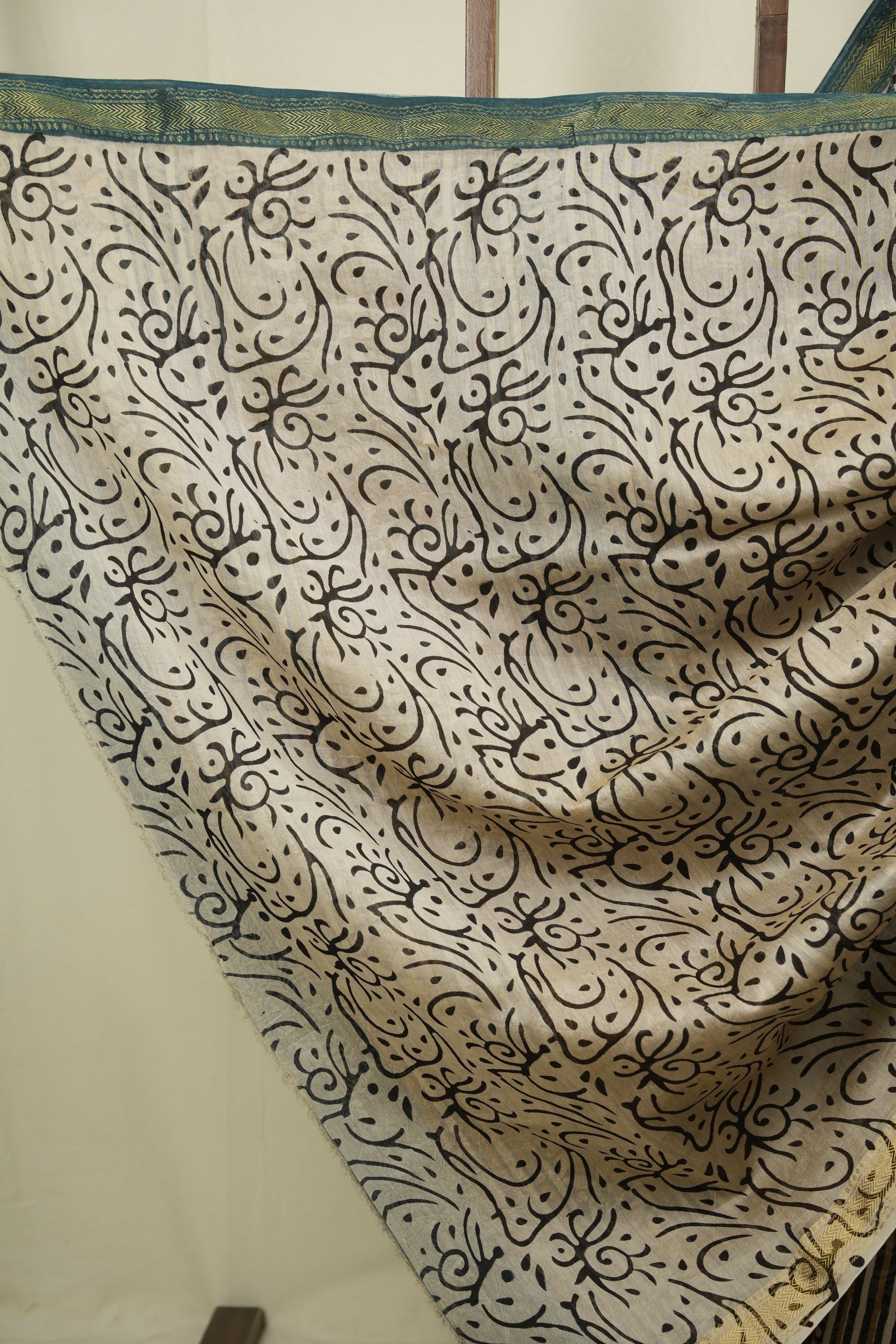 Cream HBP Cotton Silk Saree With Chanderi Border - SRCCSS1767