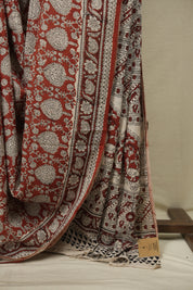 Red HBP Cotton Saree - SRRCS3690