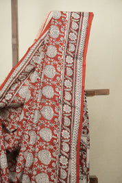 Red HBP Cotton Saree - SRRCS3690