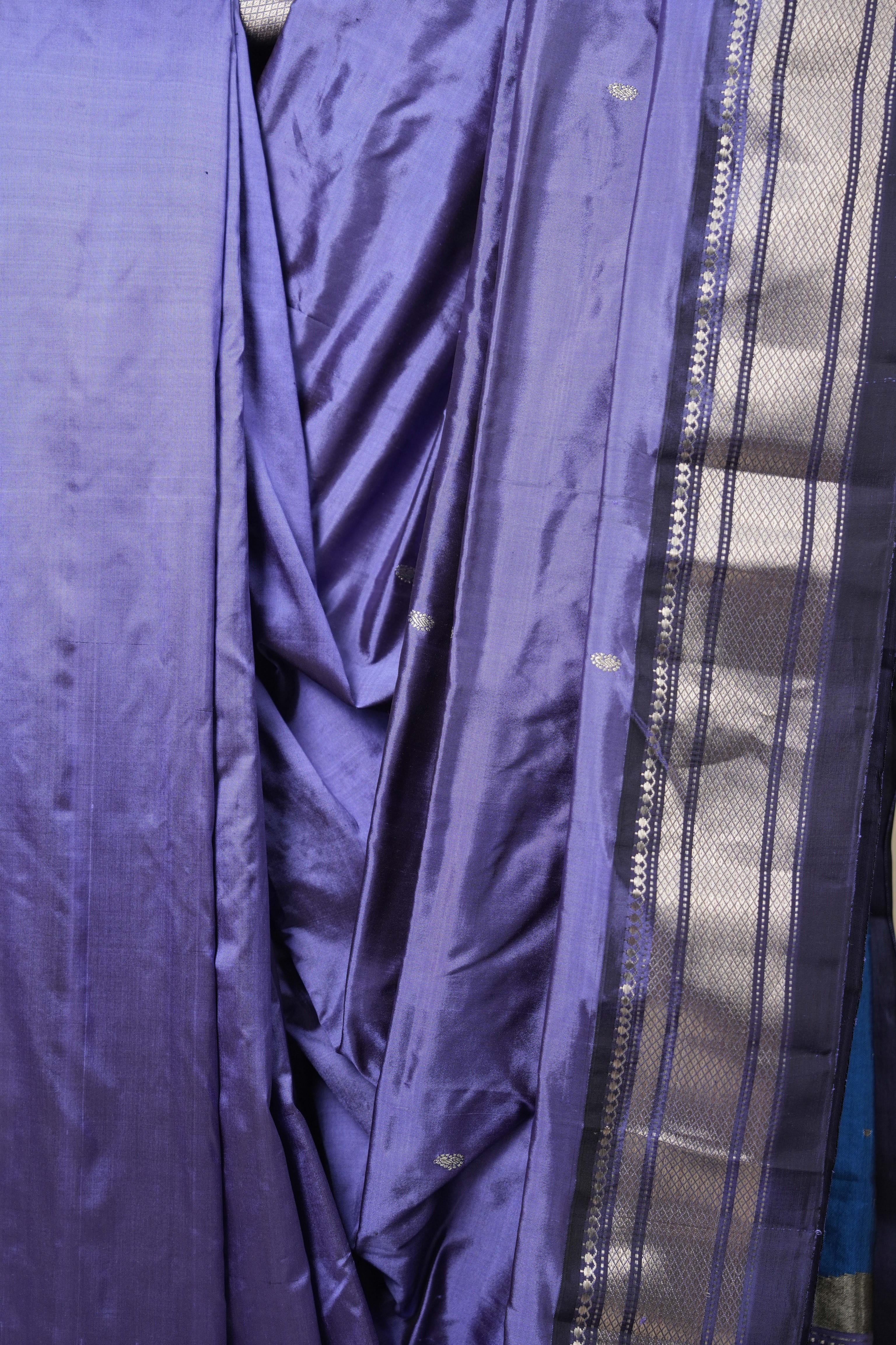 Lavender Silk Paithani Saree - SRLSPS755