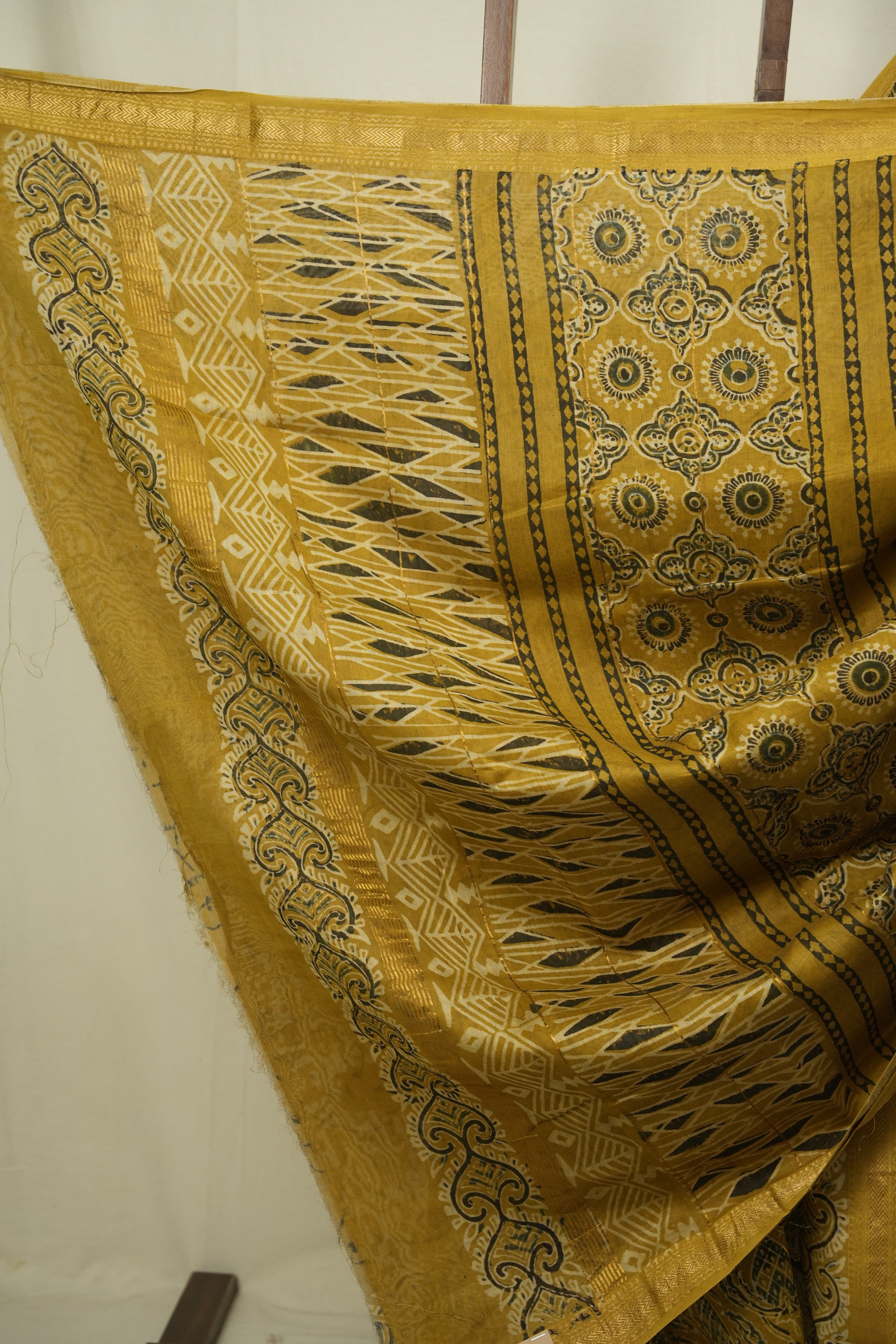 Yellow HBP Cotton Silk Saree With Chanderi Border - SRYCSS1750