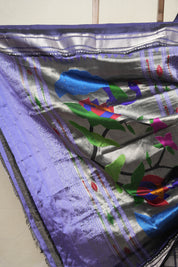 Lavender Silk Paithani Saree - SRLSPS755