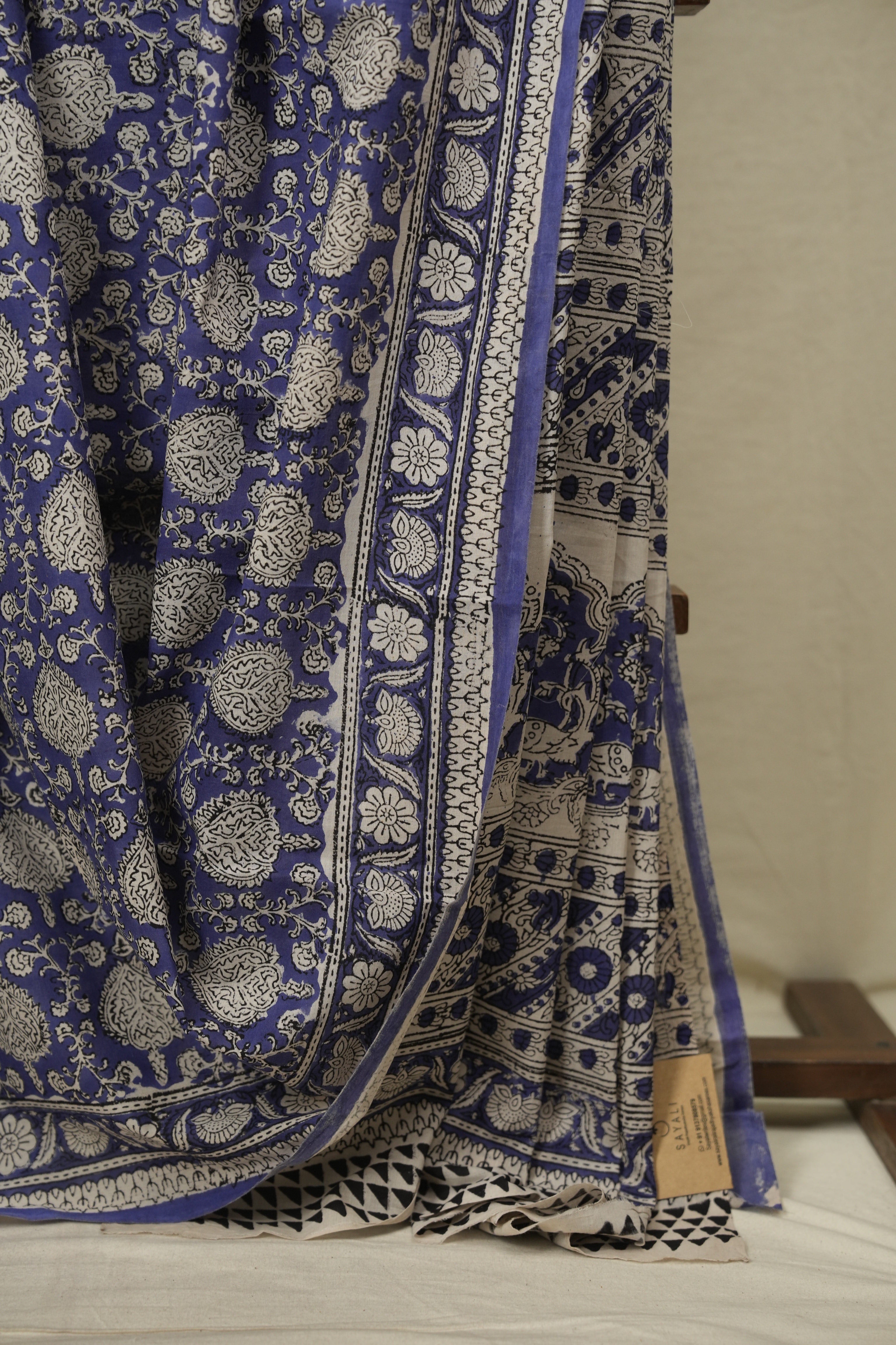 Blue HBP Cotton Saree - SRBCS3691