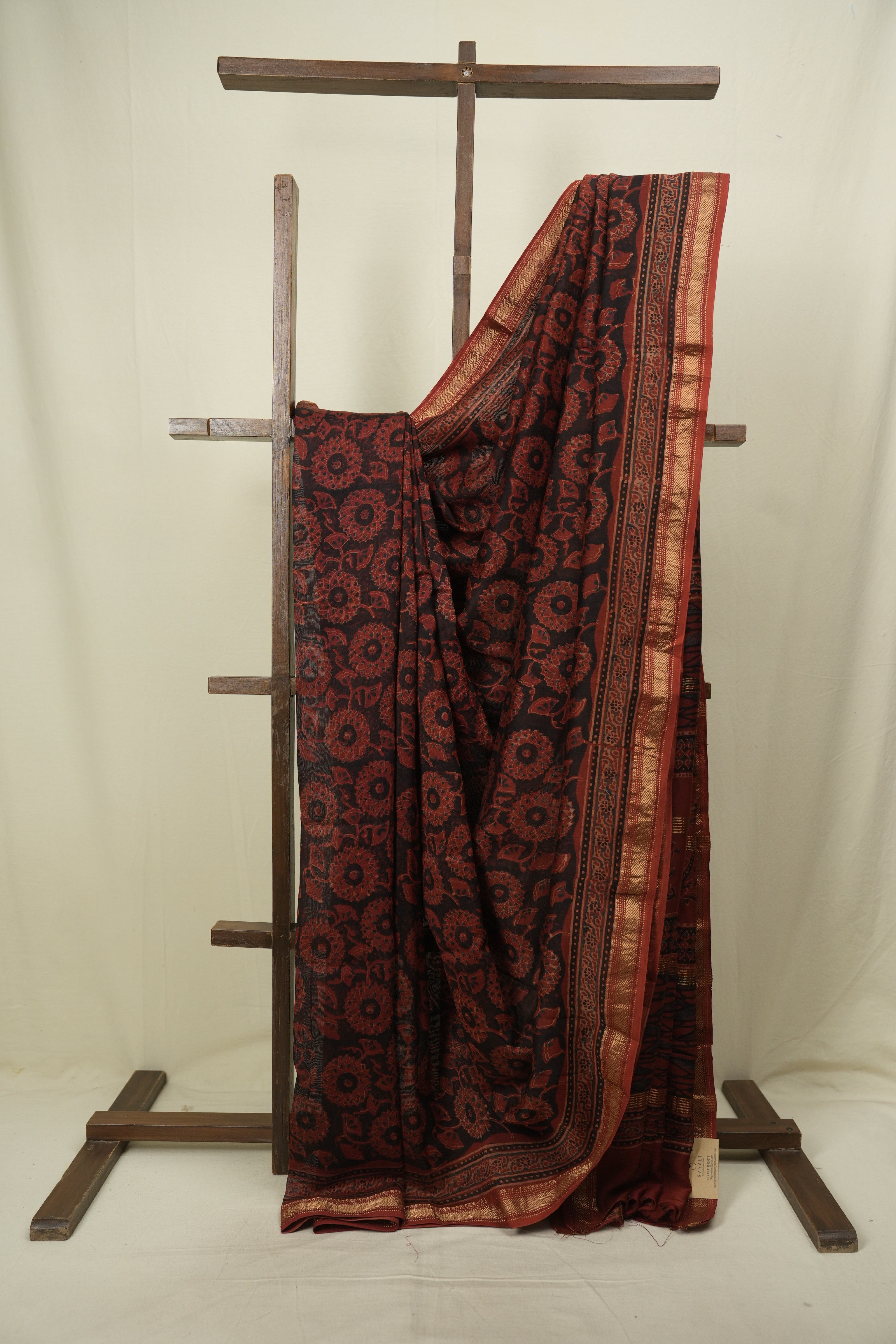 Maroon HBP Cotton Silk Saree With Chanderi Border - SRMCSS1749