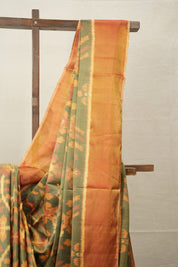 Moss Green Rajkot Patola Silk Saree - Saavari - SSMGRPSS08